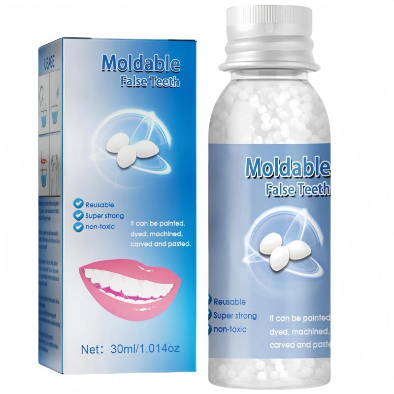 Temporary Tooth Filling Repair Kit with Thermoplastic Beads & Granules - DIY Dental Bridge & Cracked Teeth Fix for Emergency Dental Care